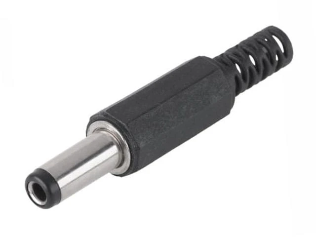 Wtyk zasilający 2,5/5,5 14mm z odgiętką