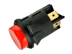 PBS201CN-C73L230R; przełącznik przyciskowy OFF-ON bistabilny, podświetlenie czerwone 230V; C7053