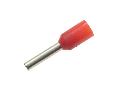 Końcówka rurkowa, tulejkowa izolowana 1,0mm2