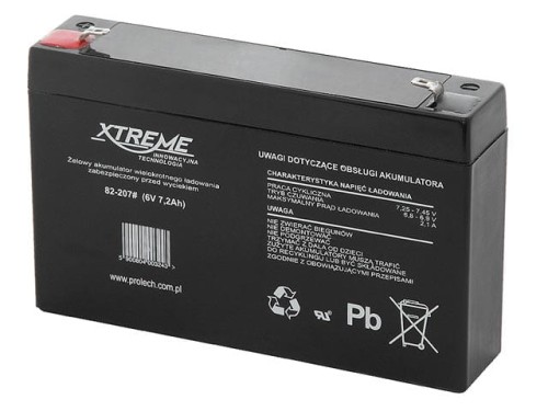  Akumulator żelowy 6V 7,2Ah Xtreme