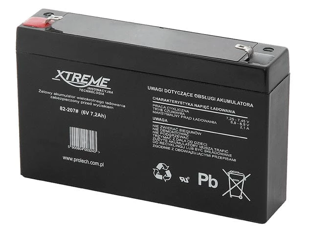  Akumulator żelowy 6V 7,2Ah Xtreme