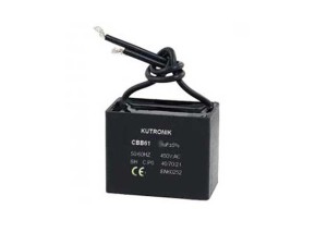 Kondensator do silników 12uF 450VAC, kostka, przewody; Kutronik CBB61