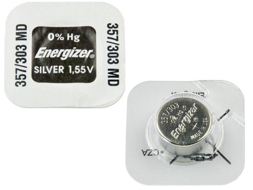 Bateria srebrowa 357, SR303, SR44W Energizer