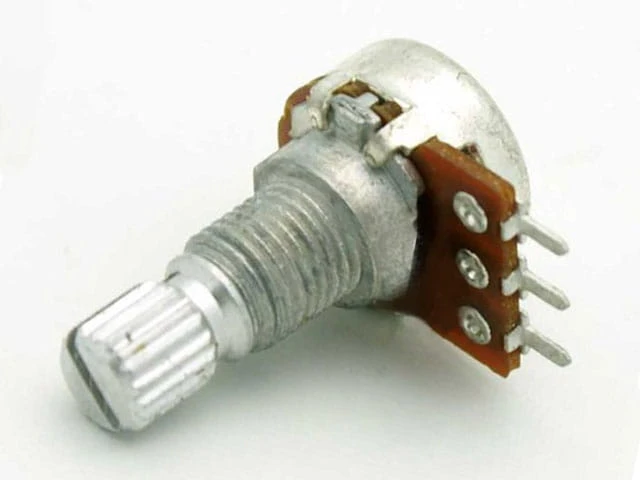 Potencjometr obrotowy 50k ohm liniowy, oś 6x15mm, raster 3,81mm B50k