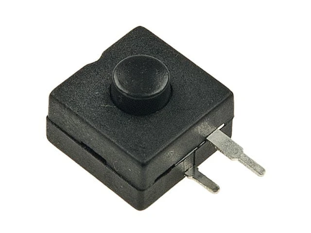 Przełącznik przycisk do latarek PB12A ON-OFF, czarny