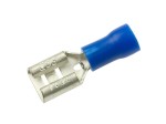 Konektor żeński izolowany 6,3mm niebieski