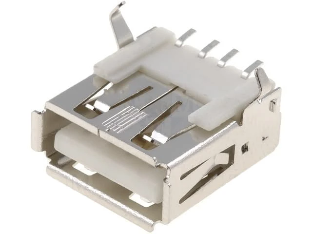 Gniazdo USB A, poziome, montaż SMT