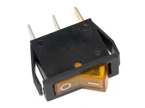 Przełącznik klawiszowy MK111 podświetlany 230V żółty