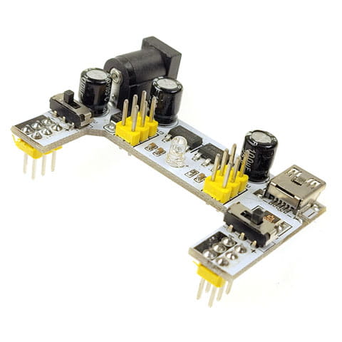 Moduł zasilania do płytek stykowych 3,3V-5V, gniazdo mini USB