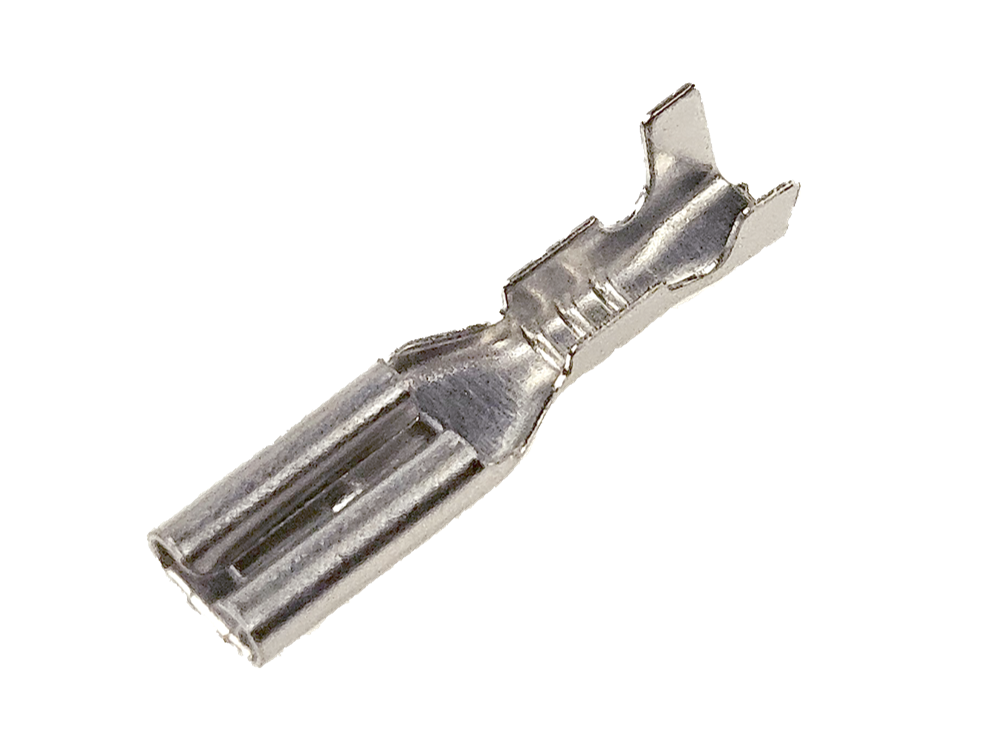 Konektor żeński, nasuwka 2,8mm nieizolowany, cynowany; AKS