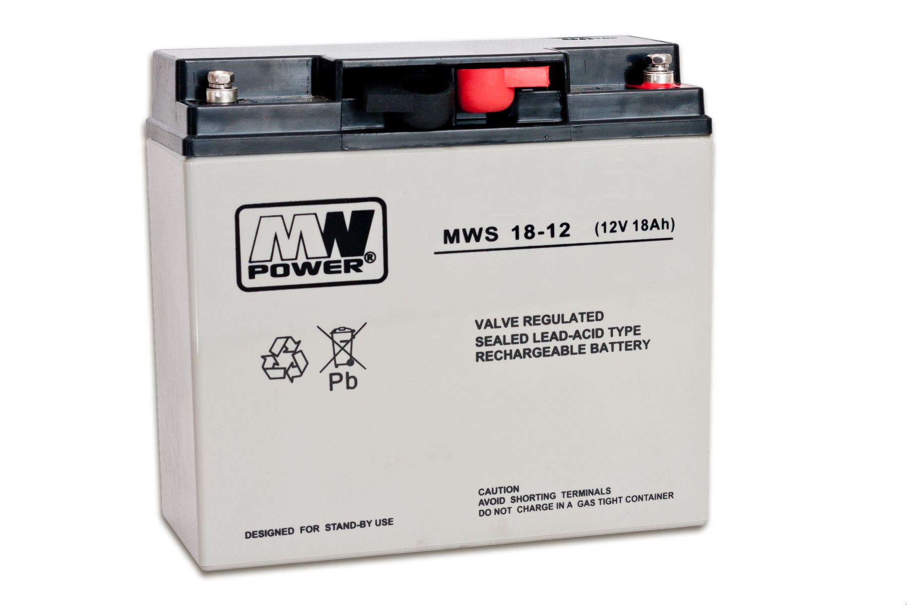 Akumulator żelowy 12V 18Ah; MW POWER MWS 18-12