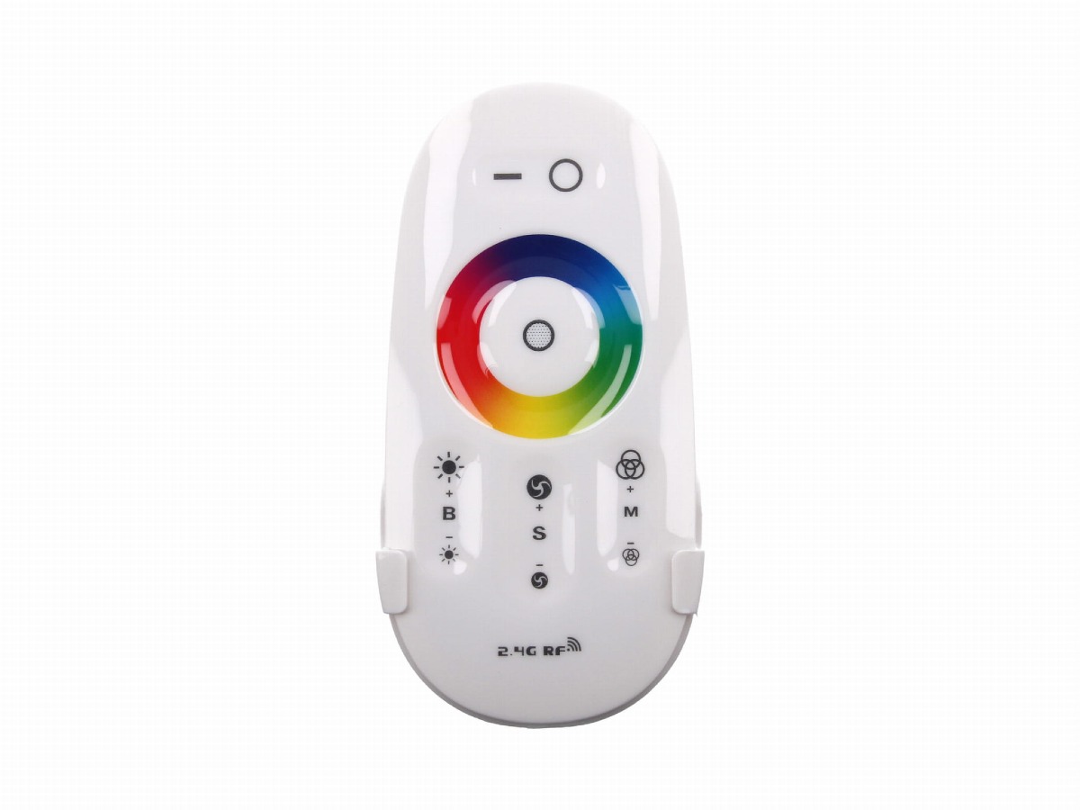 Sterownik LED RGB 3x6A, biały, pilot touch RF, 12-24V; 216W