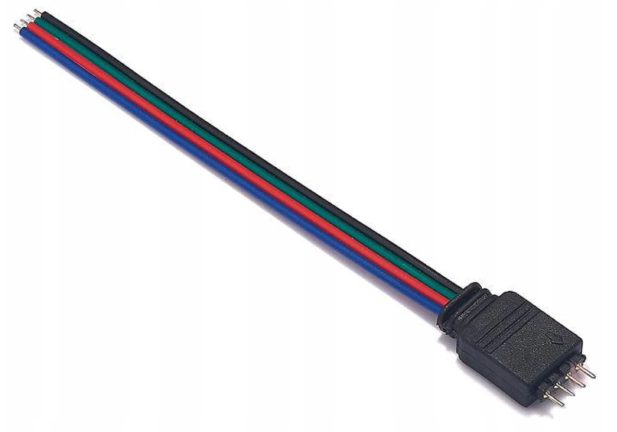 Złączka jednostronna RGB, podłączenie do sterownika