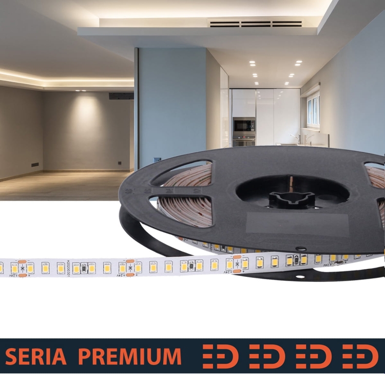 Taśma LED 24V biała neutralna 4000K, Premium Ra80, 24V 16,8W 140LED/m