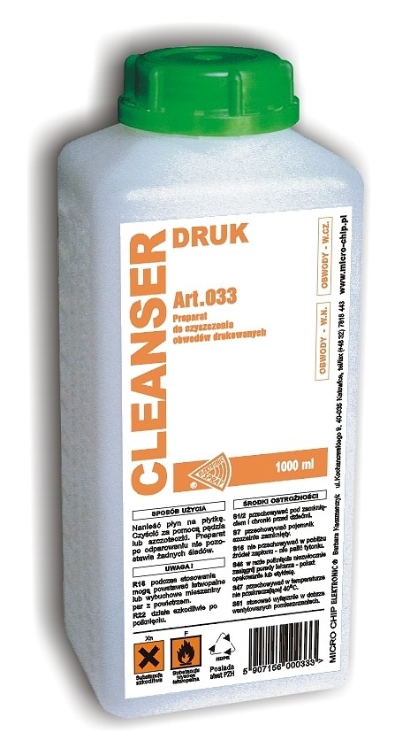 Preparat do czyszczenia obwodów drukowanych PCB 1000ml; Microchip
