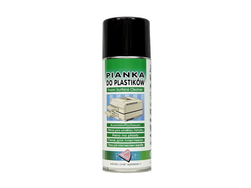 Pianka do czyszczenia powierzchni plastikowych 400ml. Microchip art.00