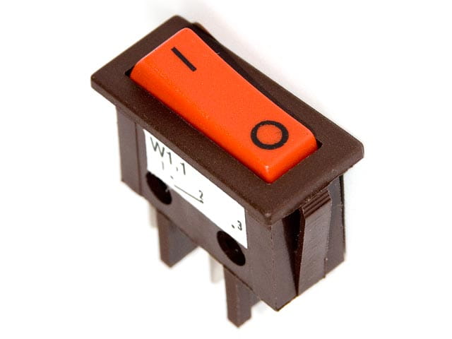 RS101R-W11; przełącznik klawiszowy bistabilny, czerwony; W1.1